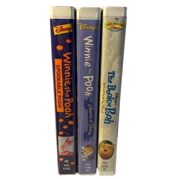 Disney Winnie The Pooh VHS Lot Spookable Pooh Seasons Of Giving The Book Of Pooh - Picture 3 of 10